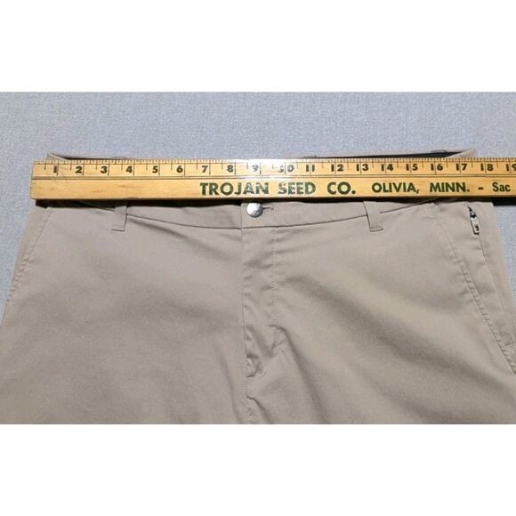 Birddogs Men's 36x30 Stretch Khaki Pants Slim Fit Travel Golf Chinos Zip Pocket - Picture 13 of 16